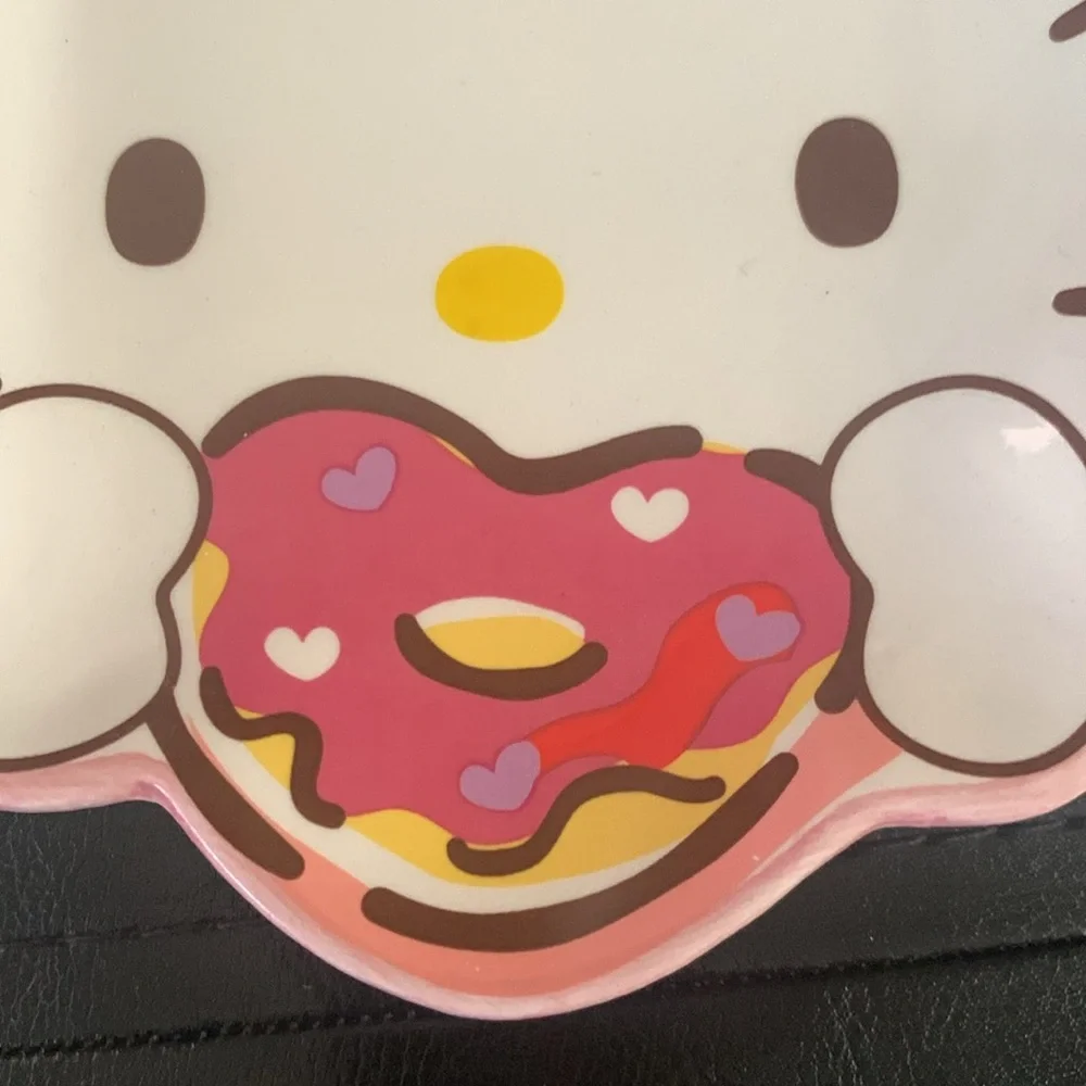 New Hello Kitty In Pink Bow With Donut Mini Jewelry Trinket Tray Dish By Sanrio